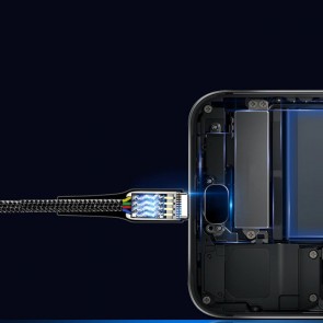 Cablu de date si incarcare tip USB-C 1m 13008CBL-negru